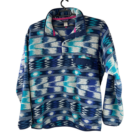 Patagonia Lightweight Synchilla Snap-T Fleece Pullover Nepali Dhoti Aztec XL - Picture 3 of 9